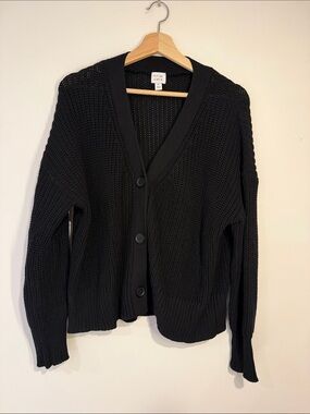 Peyton Jensen Vneck Black Cardigan - Size Medium